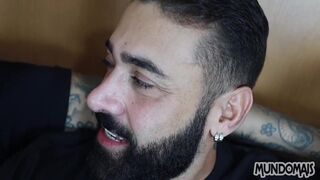 Watch Junior Sucupira, Edu Phoenix, and Giovani Jacob Mm take turns in a wild bareback threesome action!