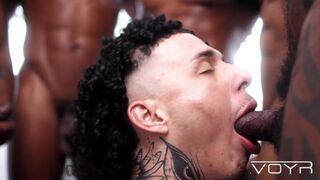 Watch Jhon & Gonzales take on Little Ass in a wild interracial gangbang with big booties and bareback doggystyle action!