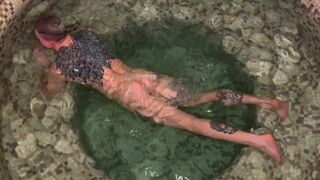 Hot masseur pounds tight asses of Falcon Al & Kit Belove in bathhouse