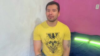 Watch as a well-endowed jackal seduces car salesmen with his 19.5 inch monster cock!