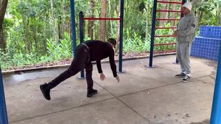 Maloka & Euerickdiaz get wild with personal trainer in public park