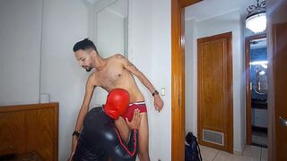 Enigma Muscle dominates Thales Botelho's fat cock with a hot creampie