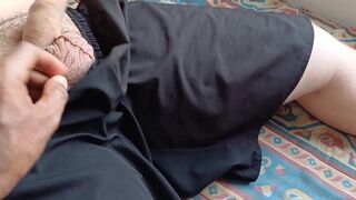 Get a sneak peek of Biel Naughty & Putao2024's uncut BBCs as they ride Fernando Devil's raw BBC on the roof - 12 image