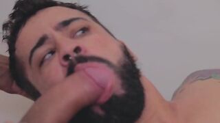 Nerd Carioca & Muleke Minerin take on a monster cock in their tight asses and take it raw