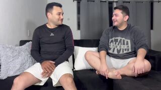 Watch my young neighbor dominate and take a hot anal creampie from my man's ass