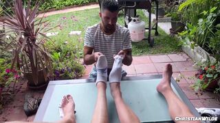 Watch Christian Wilde & Colt Spence take turns on Nick Charms' ass and pussy