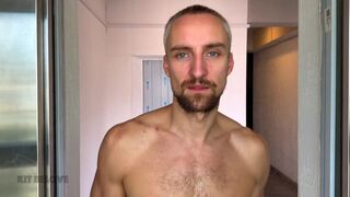 Kit Belove & Falcon Al get it on in the elevator - intense anal sex with a muscular guy and a passionate young man