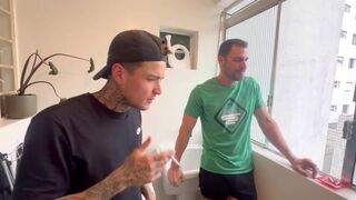 Euerickdiaz & his friend get frisky with a fat tattooed Brazilian pornstar in public - 4 image