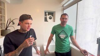 Euerickdiaz & his friend get frisky with a fat tattooed Brazilian pornstar in public - 5 image