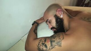 Barry Halby, Junior Delao, and TheBlack Hunterr take on a wild bareback orgy with anal and twink action - 1 image