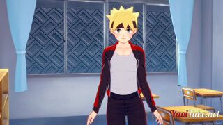 Watch Kiba & Boruto take a raw anal pounding in POV with a big dick, blowjob, and a messy creampie - 1 image