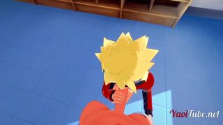 Watch Kiba & Boruto take a raw anal pounding in POV with a big dick, blowjob, and a messy creampie
