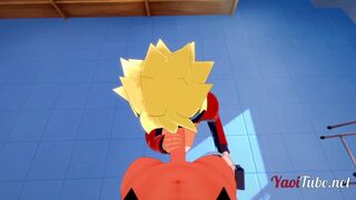 Watch Kiba & Boruto take a raw anal pounding in POV with a big dick, blowjob, and a messy creampie - 3 image