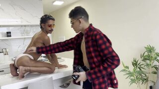 Watch Viego Santiago's tight ass get drilled by photographer after being shoved in his panties - 1 image