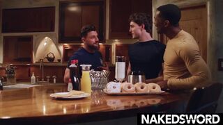 Hot babe gets double stuffed by Hazel Hoffman & Sean Xavier in a raw morning threesome - 3 image