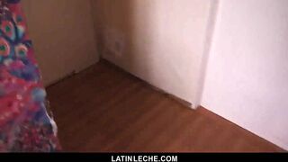 Watch as this hot Latina with hairys takes on two horny guys in a wild interracial threesome - 2 image
