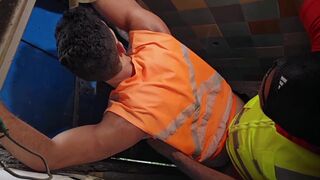 Luccas Melo's tight ass gets drilled raw in the bathroom by The Hunter Black - 5 image