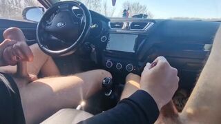 Archik takes a wild bareback pounding on a road laydown with a cum-filled creampie - 11 image