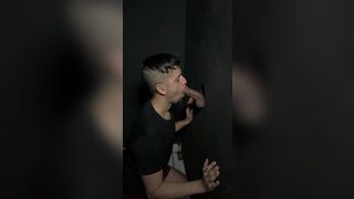 Watch Kristoffer Toro take Nerd Lolzeiro's big Brazilian cock in every corner of the club - 1 image