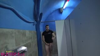 Jess Royan & Magic Javi get their asses barebacked in the glory hole after a naughty entrance