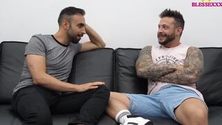 John Brachalli loses bet and agrees to suck his man's big cock while he plays - 4 image