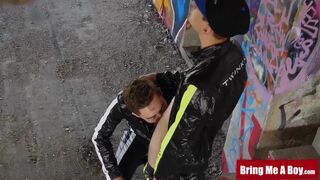 Watch Jack Flynn & Casper Ivarsson get their wet pussies pounded in a raw outdoor session - 4 image