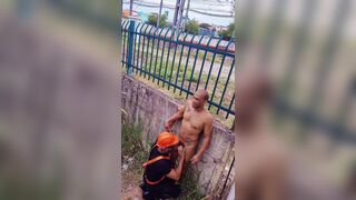 Watch Muscle-bodied DropboyFloripa & her boyfriend bareback and devour each other's cocks in the subway while their boss is away - 1 image