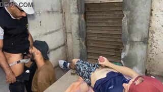 Solo boys drop by for a wild bareback at construction site with big dick action - 10 image