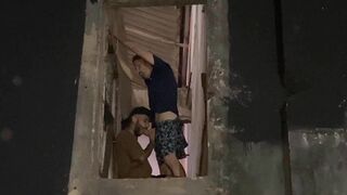 Solo boys drop by for a wild bareback at construction site with big dick action - 3 image