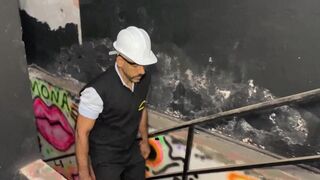 Solo boys drop by for a wild bareback at construction site with big dick action