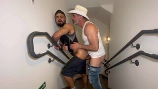 Manuel Keny's Muscular Frame Barebacks a Big Cock for His Bi Daughter's Pleasure - 6 image