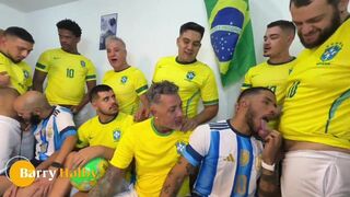 Watch these Argentinian sluts go wild with public flashing, bareback kissing, and street-style fucking! - 2 image