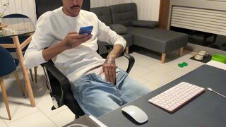 Asafe Santtos takes on a skinny dude in denim jeans on webcam in a wild bareback session - 11 image