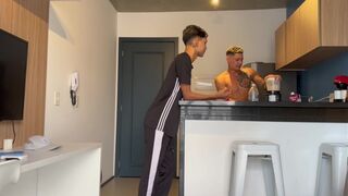 Jair Allves gets his tight ass drilled by his gym buddy's massive cock - 8 image