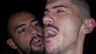Watch Magrinho Capixaba dominate skinny guy's ass in Glory Hole without protection - 5 image