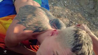 Falcon Al and Kit Belove devour every last drop of jizz after wild roleplay at picnic - 12 image