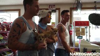 Cade Maddox dominates and fucks Josh Moore's massive cock in rough outdoor sex frenzy - 2 image