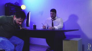 Bob Willian & cardosoarthurx interview fat, chubby office boy, Fernando Devil, in wild bareback office sex tape - 1 image