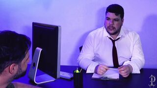 Bob Willian & cardosoarthurx interview fat, chubby office boy, Fernando Devil, in wild bareback office sex tape