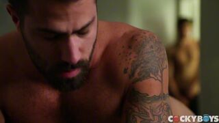 Watch as studs Justin Brody & Adam Ramzi take raw anal pounding & hot cumshot - 2 image