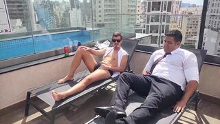 Watch Yuri Gaucho's hairy armpits stuffed with massive cock while she's dressed as a security guard in POV homemade video - 3 image
