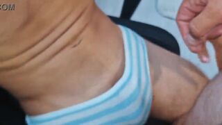 Hot and Heavy's tight pussy holes filled with cum by Archik's uncut cock and his handsfree cum