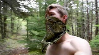 Hermit Self Fuck: Inexperienced hermit in lonely mountain shelter fuck his ass hard bareback in action. - 15 image