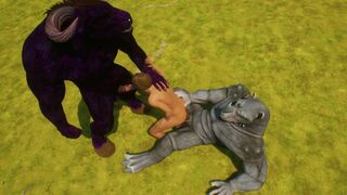 Guy Gets Two Huge Furry Dick | Group | Wild Life animation - 7 image