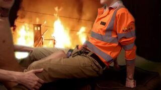 Fireman put out the fire with sperm - 5 image