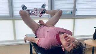 Daily Cum Shedule & Hot Boy Masturbate while Lying on the Table! / BIG DICK - 1 image