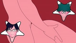 Tenya Iida tries to have fun with Midoriyas ass