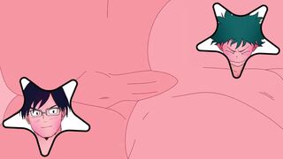 Tenya Iida tries to have fun with Midoriyas ass