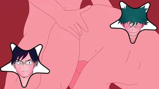 Tenya Iida tries to have fun with Midoriyas ass