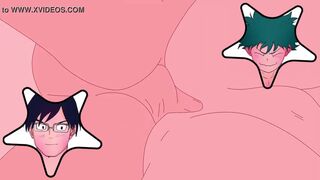 Tenya Iida tries to have fun with Midoriyas ass